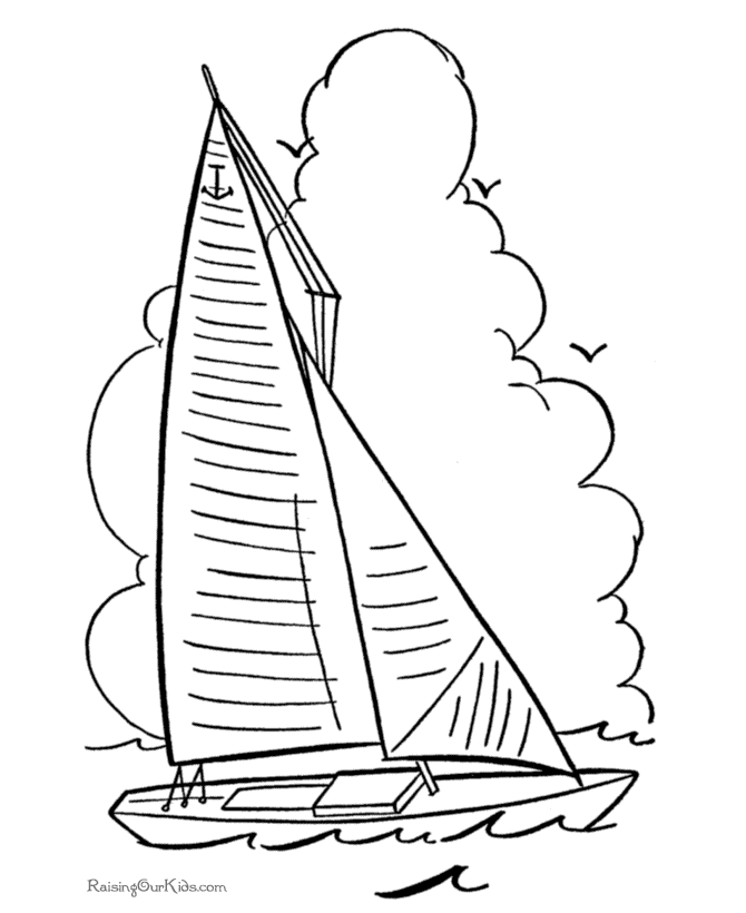 Sailboat coloring picture 025