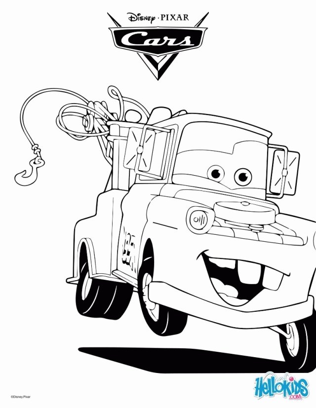 Cars Coloring Pages Mater The Tow Truck 195875 Tow Truck Coloring 