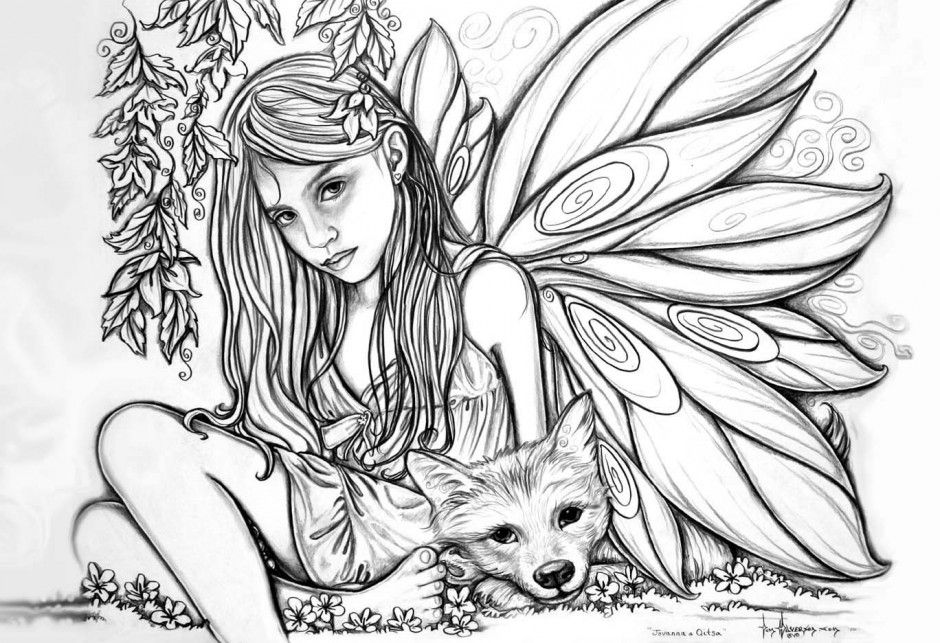 Free Coloring Pages For Adults Fairy Free Coloring Pages 185854 