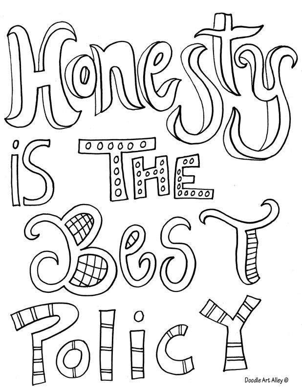 Honesty: Coloring Page | Windsor Academy Character Education Curricu…
