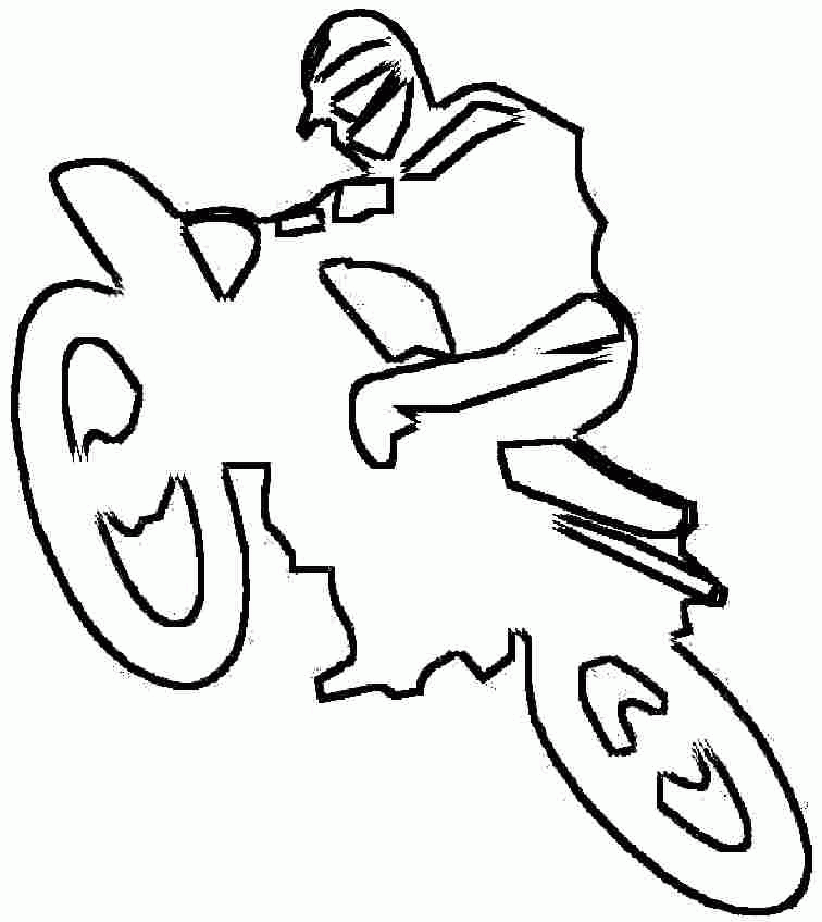 Transportation Motorcycle Coloring Pages Free For Kids & Boys - #
