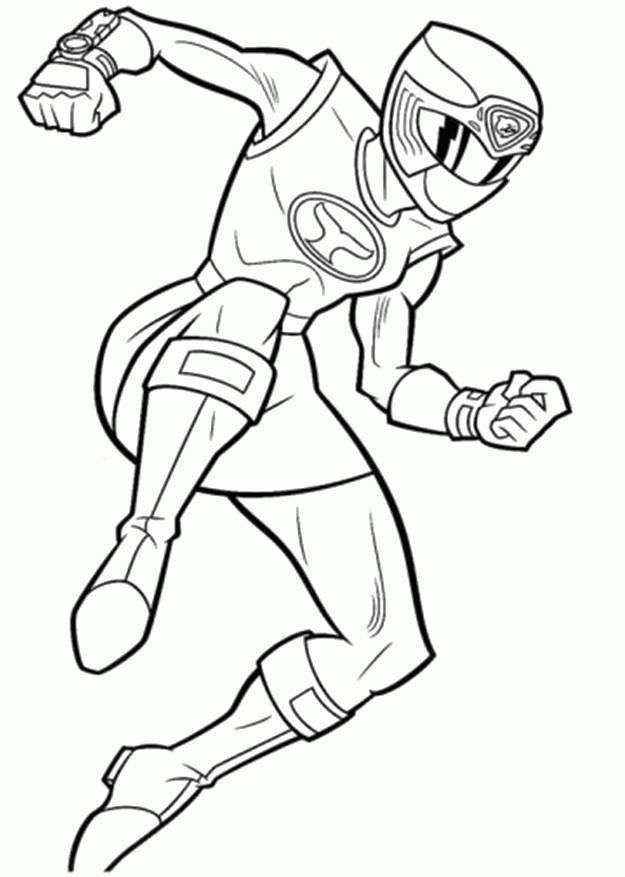 Blue Ranger Coloring Printouts - Power Ranger Coloring Pages 