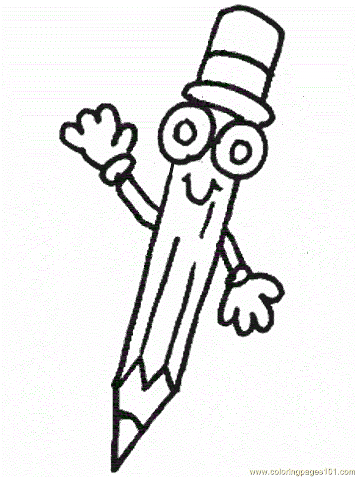 Coloring Pages pencil (Education > Back to School) - free 