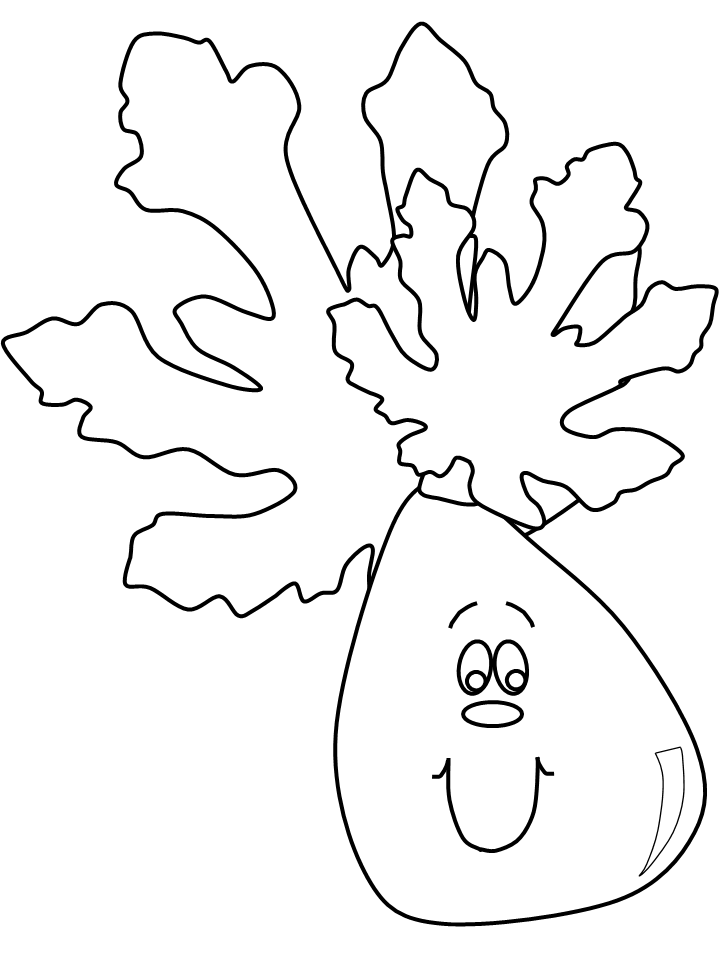 Fig Face Fruit Coloring Pages & Coloring Book