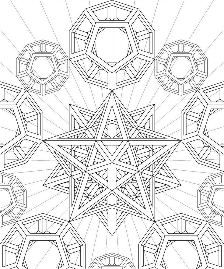 Sacred geometry coloring page | Printables