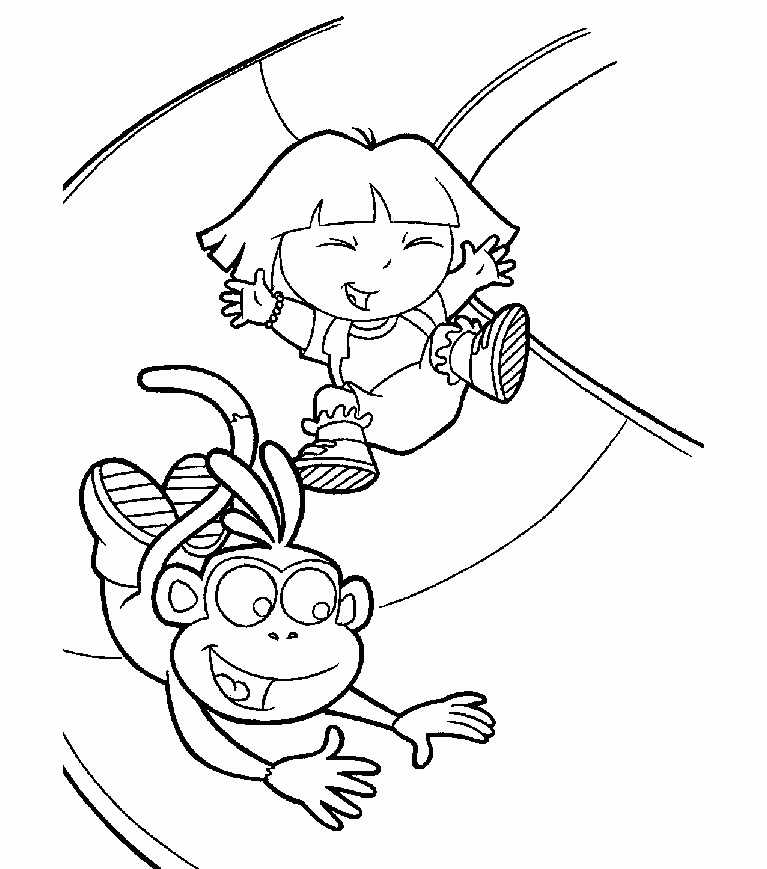 Printable coloring pages of dora the Wag's Motorcycle Repair 