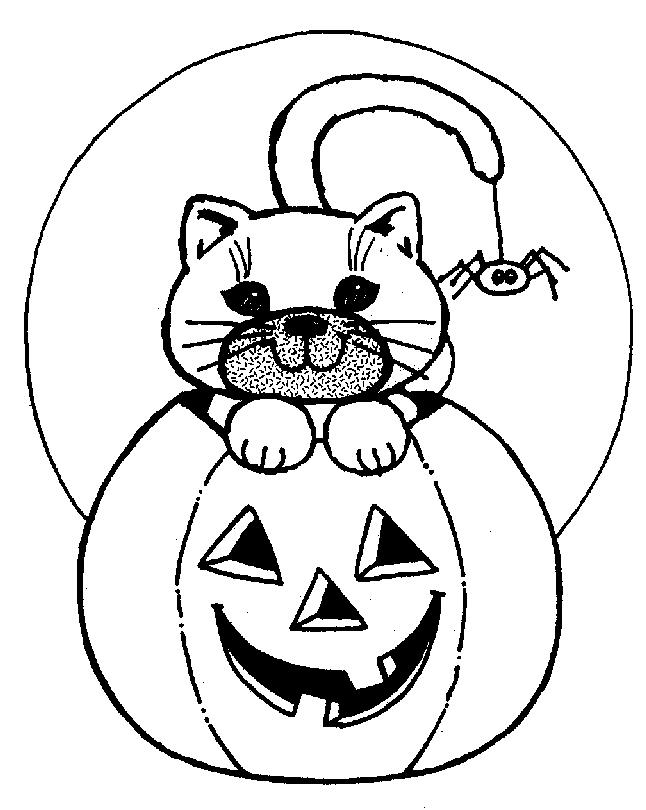 Preschoolers Halloween Coloring Pages