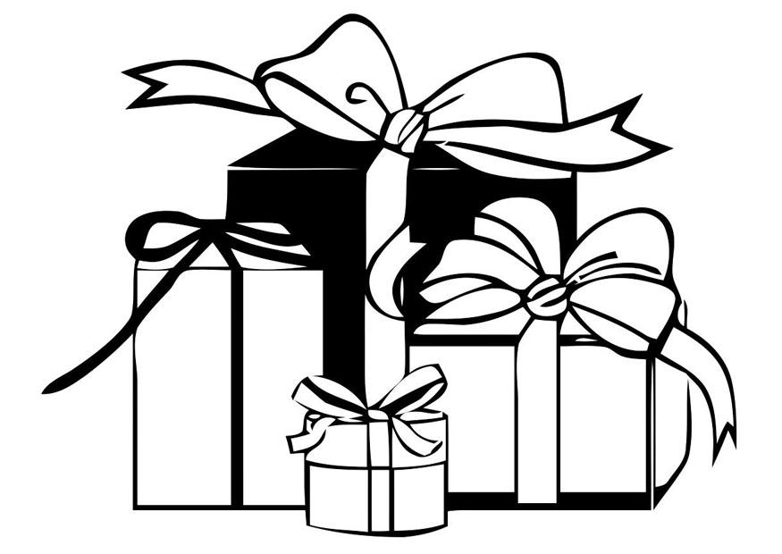 Coloring page christmas presents - img 23935.
