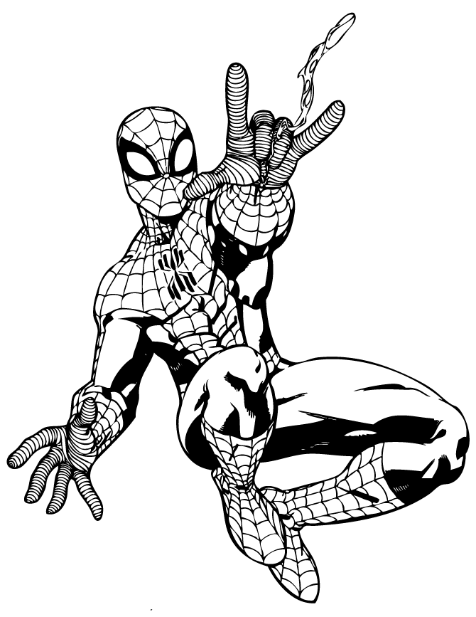 Free Printable Spider-Man Coloring Pages | H & M Coloring Pages