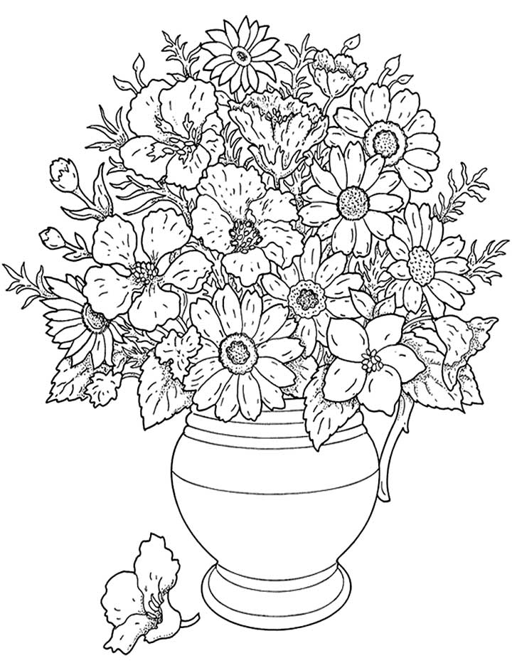 Really Hard Flower Coloring Pages Images & Pictures - Becuo