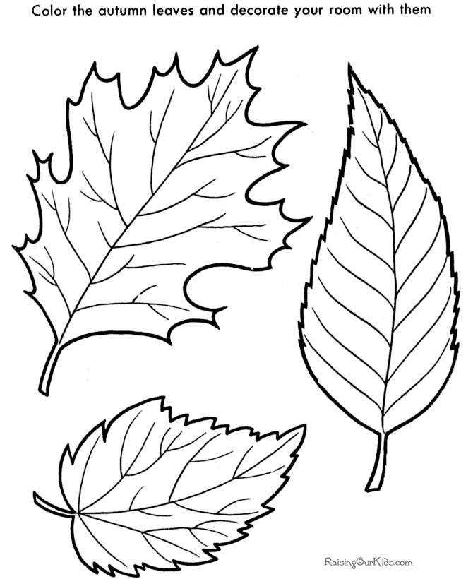 Tree leaf to print and color 003 | Printables