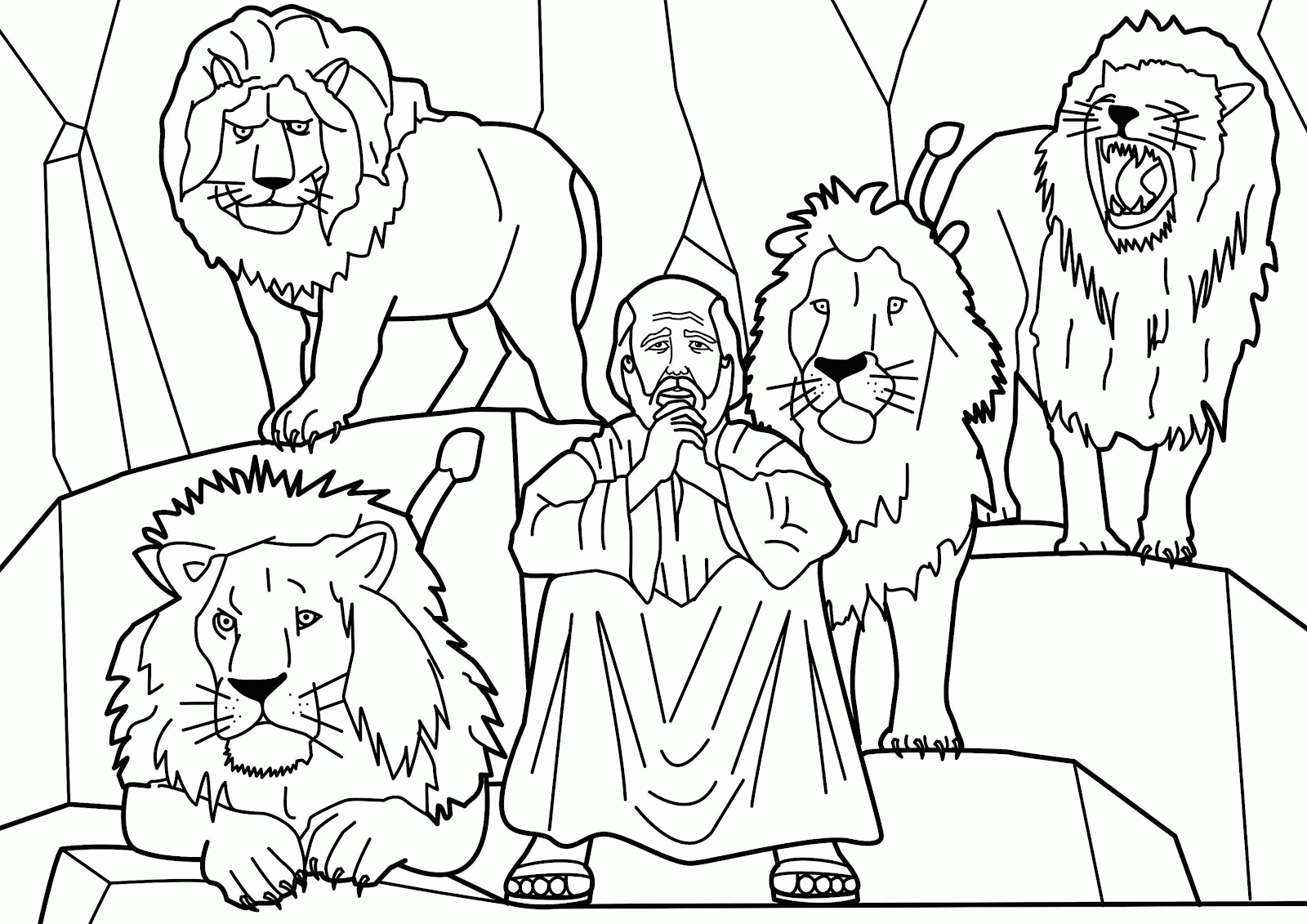 Daniel In The Lion S Den Coloring Pages - Free Coloring Pages For 
