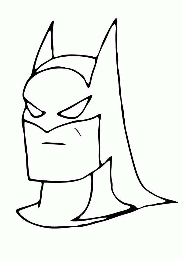BATMAN coloring pages - Mask of Batman
