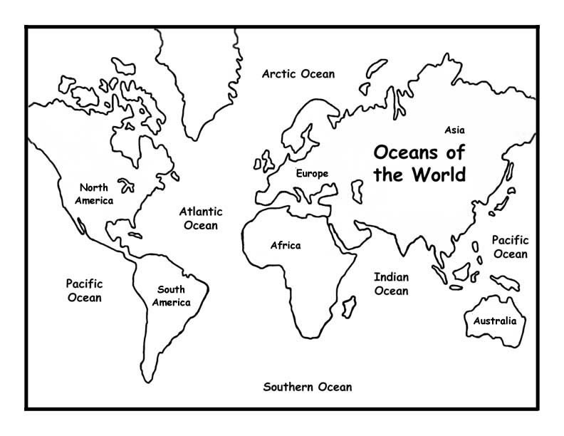 World Map Coloring Pages For Kids 5 | Free Printable Coloring Pages