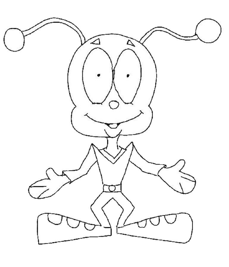 Free Printable Space alien coloring page | Coloring Pages