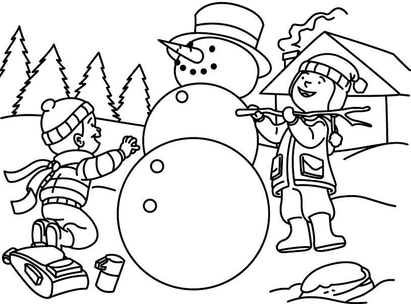 snowman coloring pages for kids