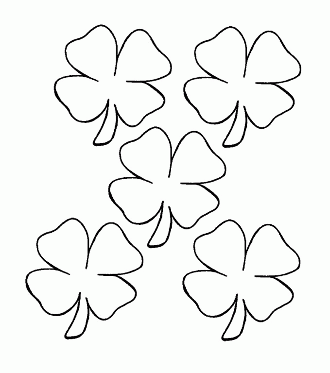 Download Four Leaf Clover Is Small And Beautiful Coloring Pages Or 