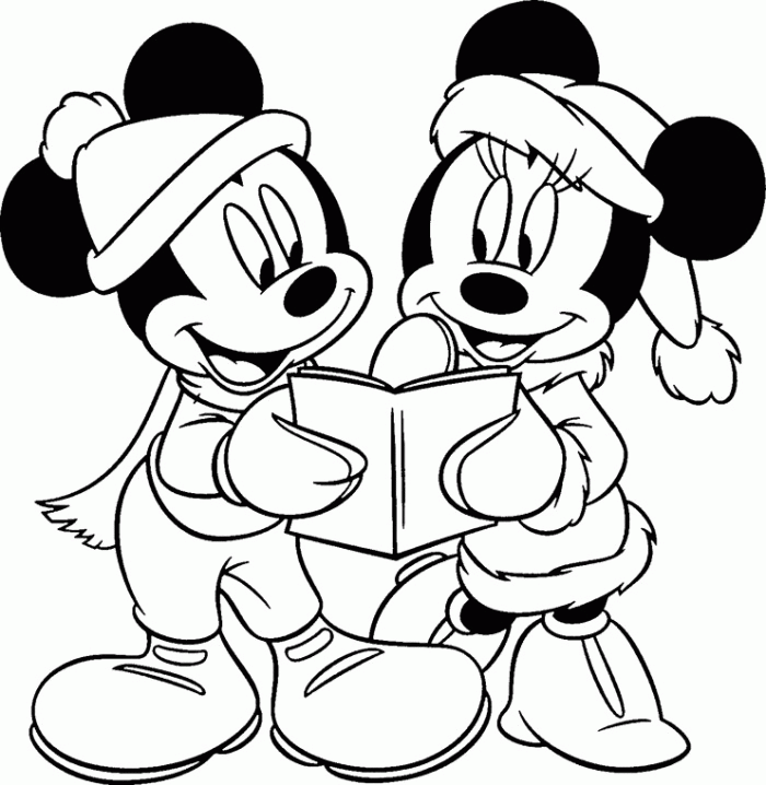 Free Printable Mickey Mouse Coloring Pages For Kids Christmas 