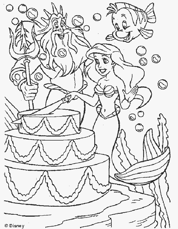 Ariel The Little Mermaid Coloring Pages 28 | Free Printable 