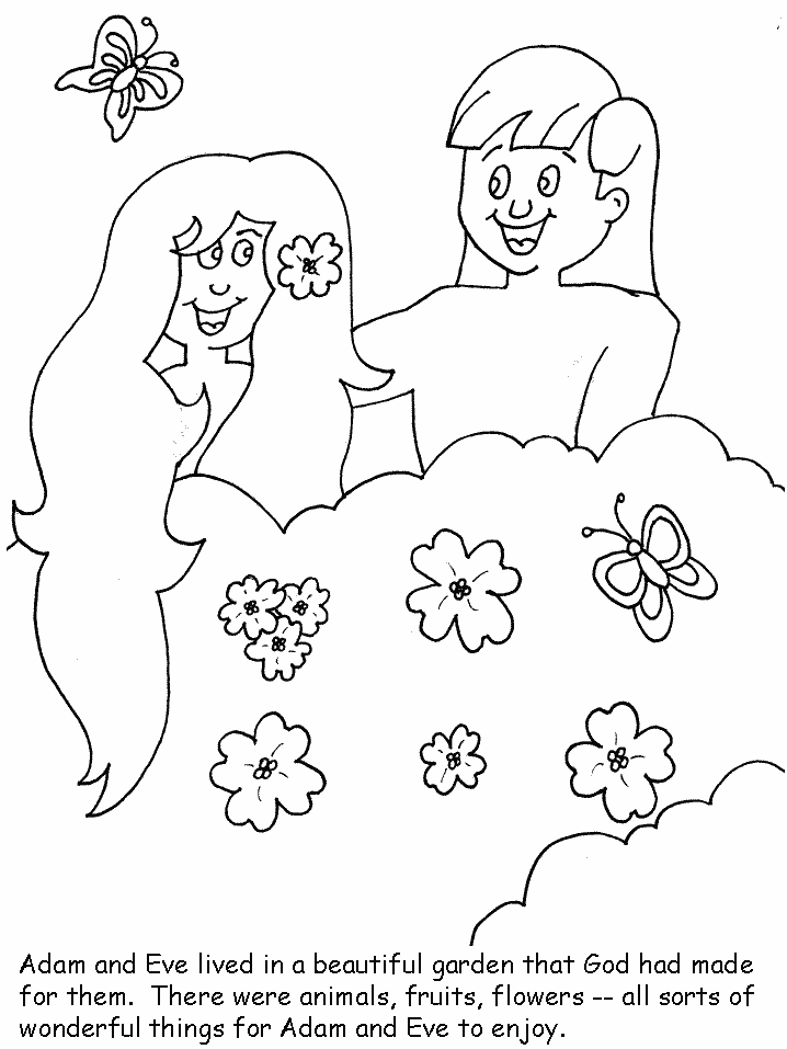 Coloring Page Place :: Adam and Eve Coloring Pages
