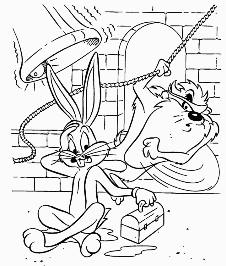 Drawn Heroes | Looney Tunes Coloring pages