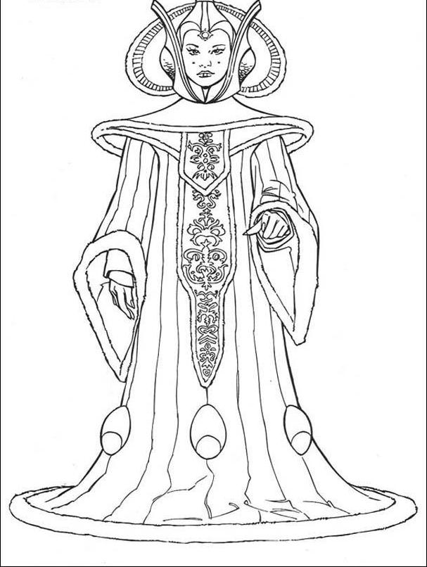 Padme Amidala Star Wars Coloring Pages - Star Wars Coloring Pages 