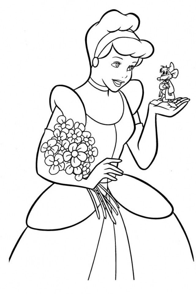 Cinderella Coloring Pages To Print | download free printable 