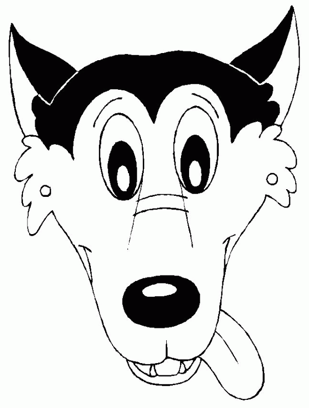 Wolf mask coloring pages