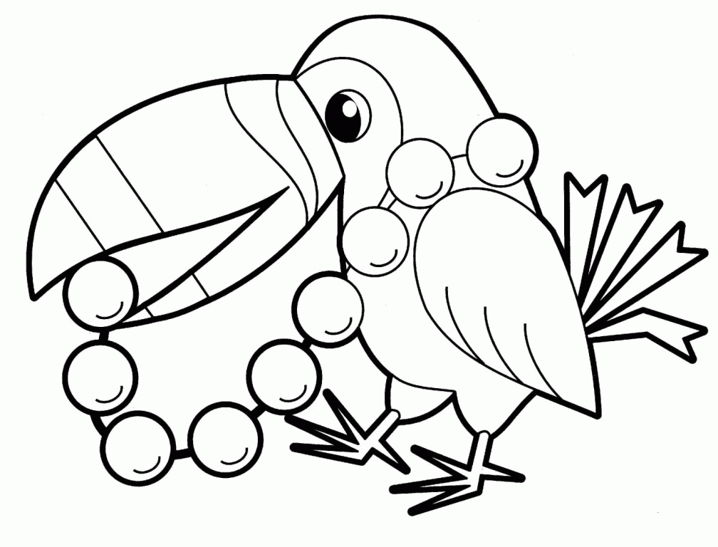 parrot bird animals coloring pages for babies | HelloColoring.com 
