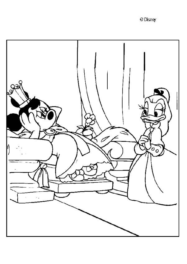 Mickey Mouse coloring pages - Mickey Mouse and Minnie Mouse in love