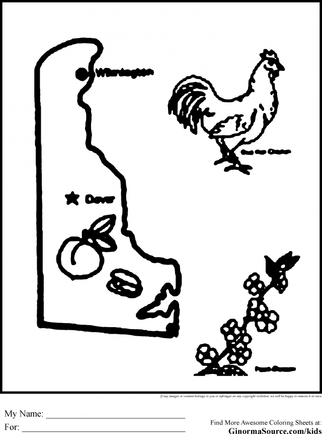 Delaware Coloring Pages GINORMAsource Kids 28646 States Coloring Pages