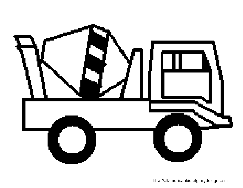 For Kids Cement Truck Printable Coloring Pages - Kids Colouring Pages