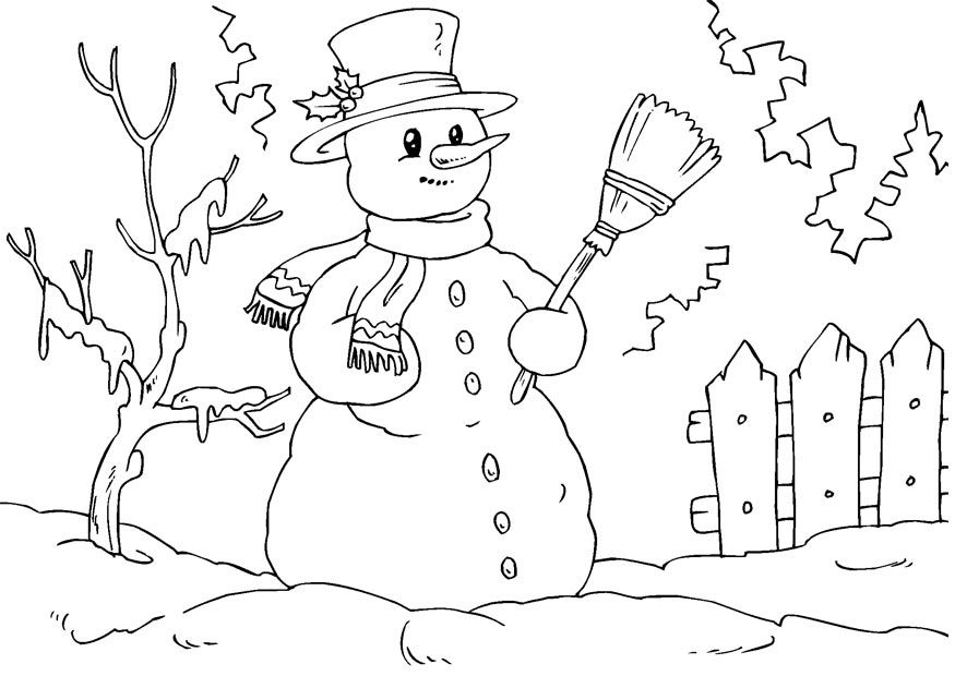 Snowman Coloring Pages To Print - Free Coloring Pages For KidsFree 