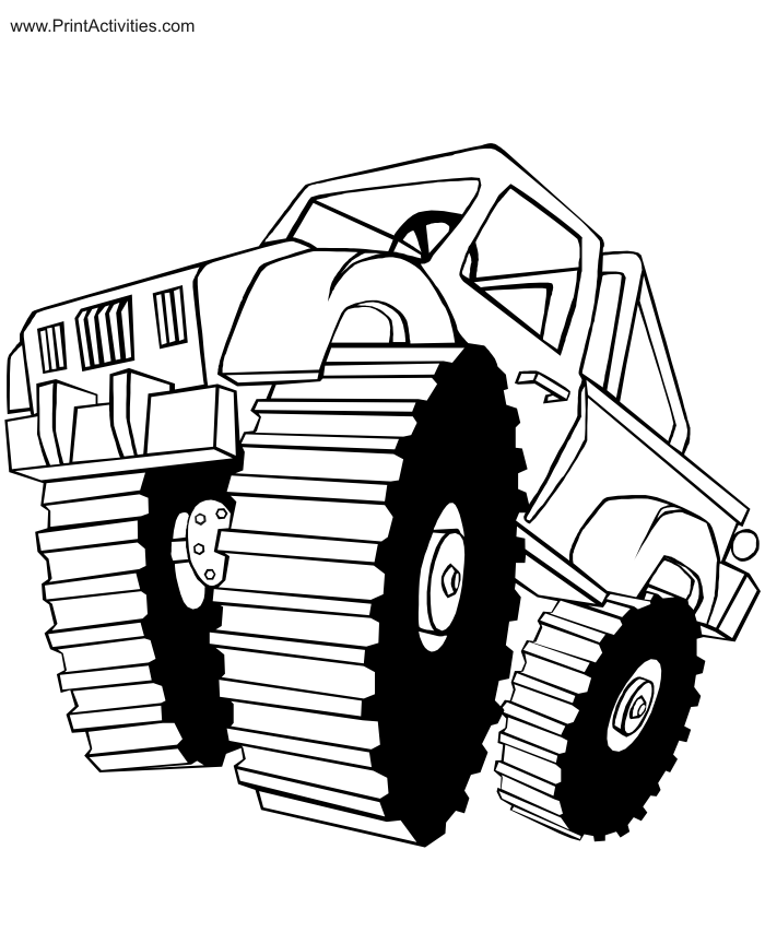 Monster truck colering pages printables Mike Folkerth - King of 