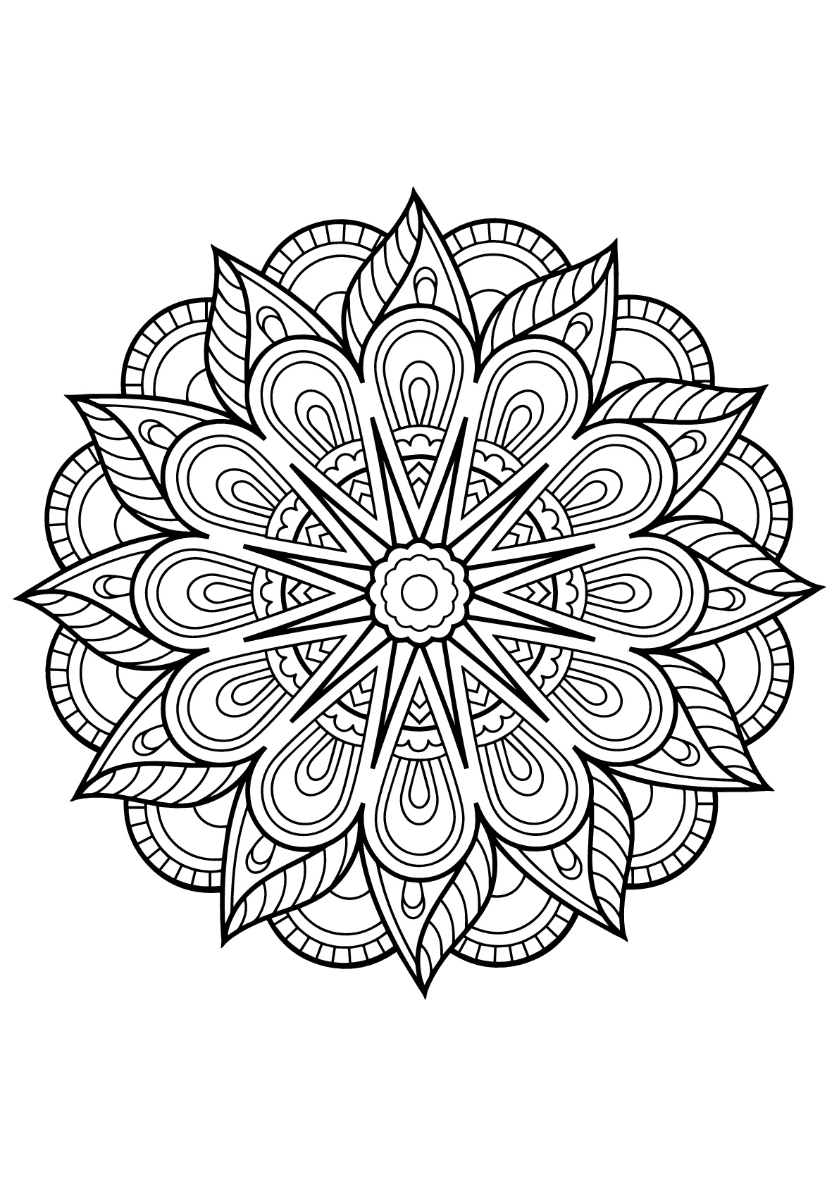 Mandalas-to-print-for-free - Mandalas Kids Coloring Pages