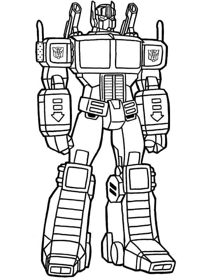 Animated Optimus Coloring Page - Free Printable Coloring Pages for Kids