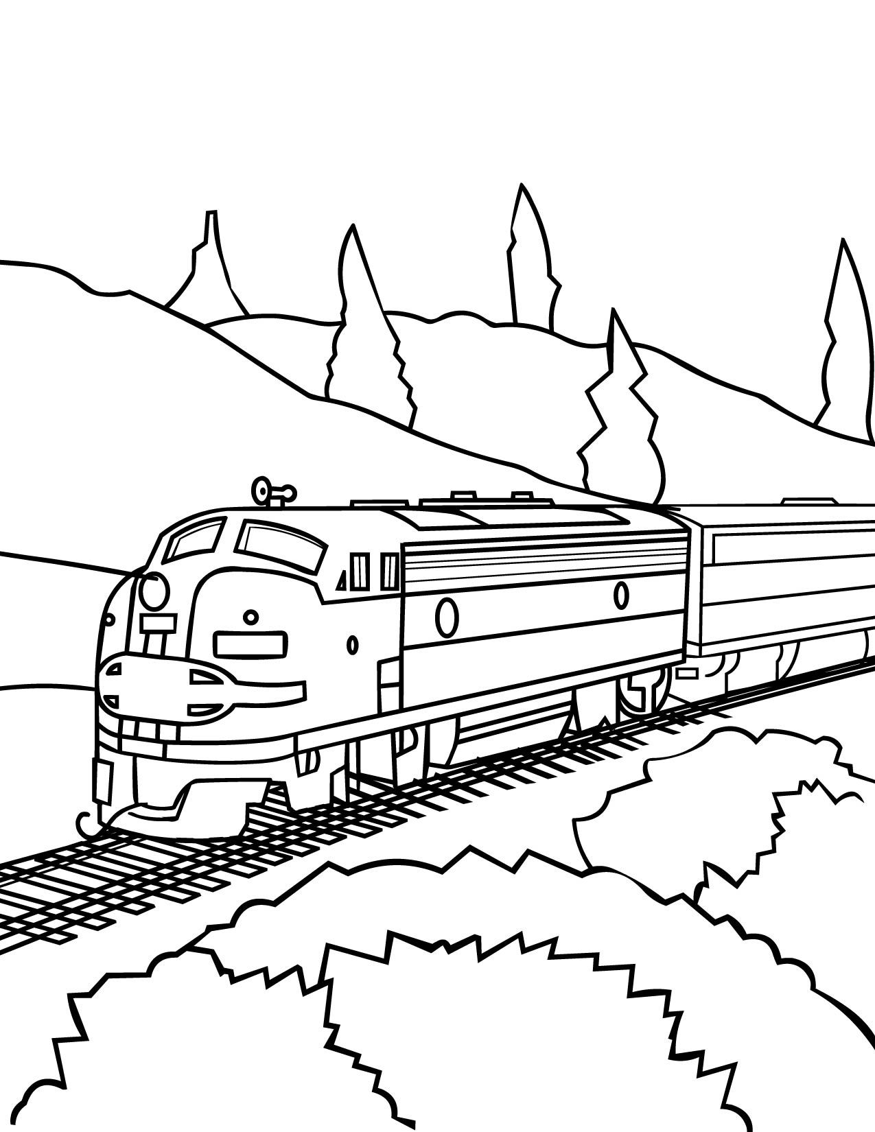 Printable Train Coloring Pages PDF Ideas - Coloringfolder.com