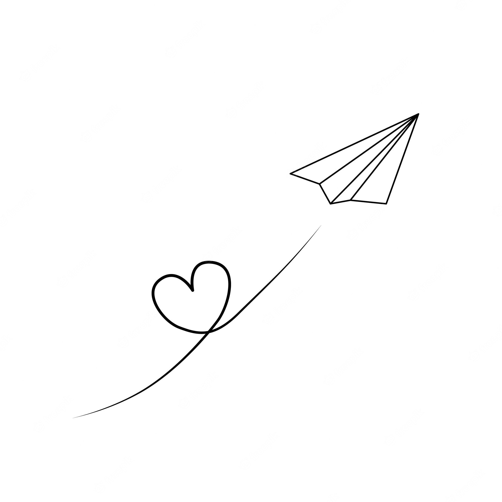 Premium Vector | Paper airplane. coloring page. black and white paper plane.  vector