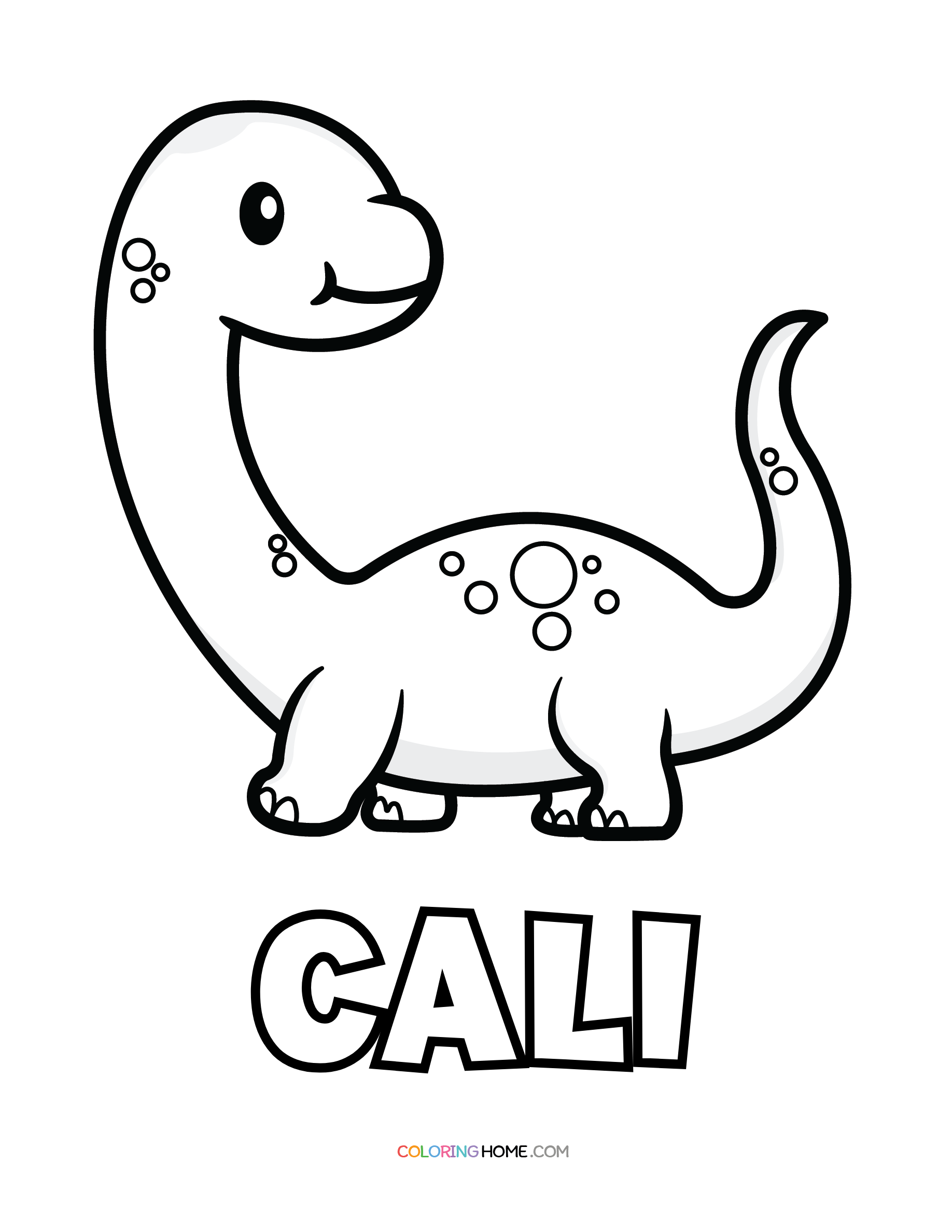 Cali dinosaur coloring page