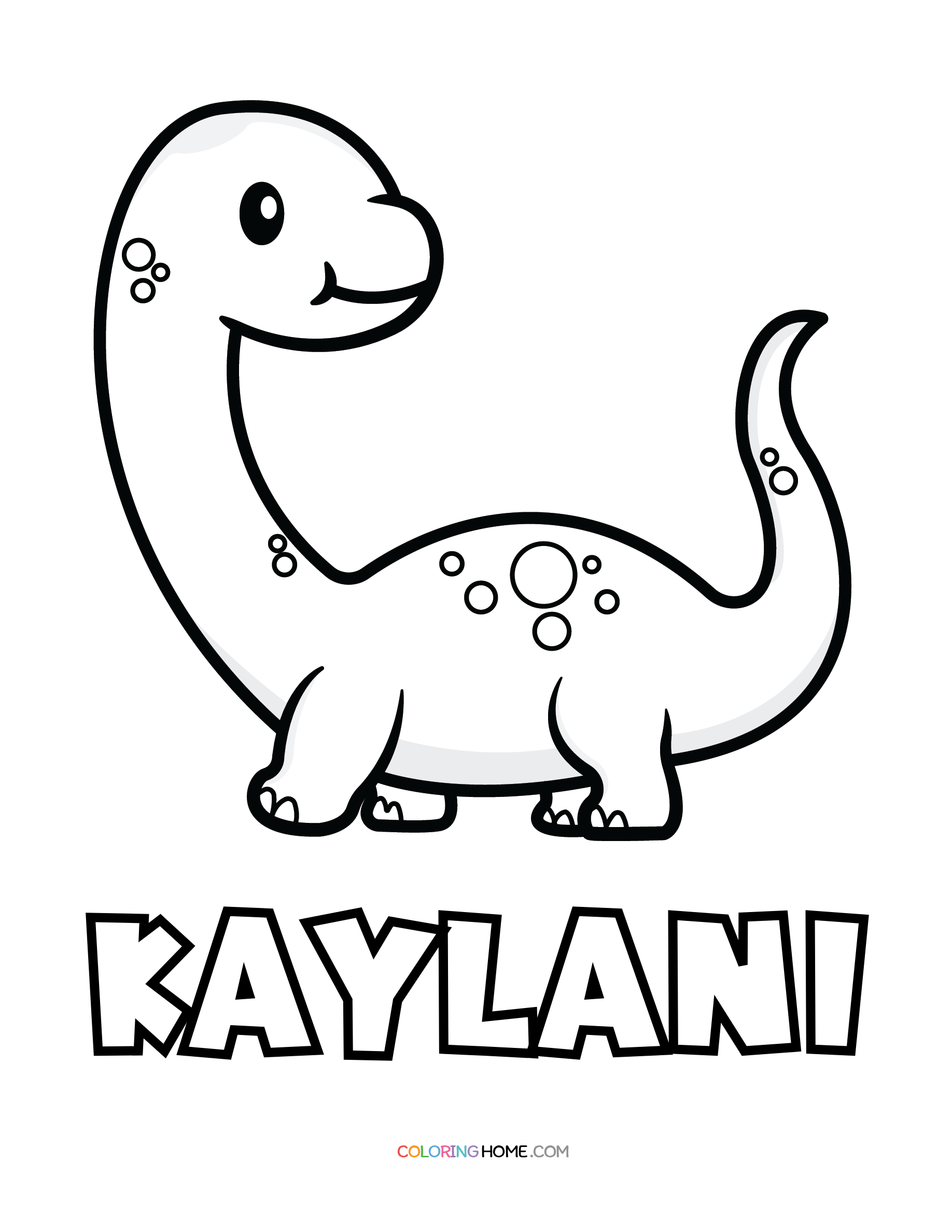 Kaylani dinosaur coloring page