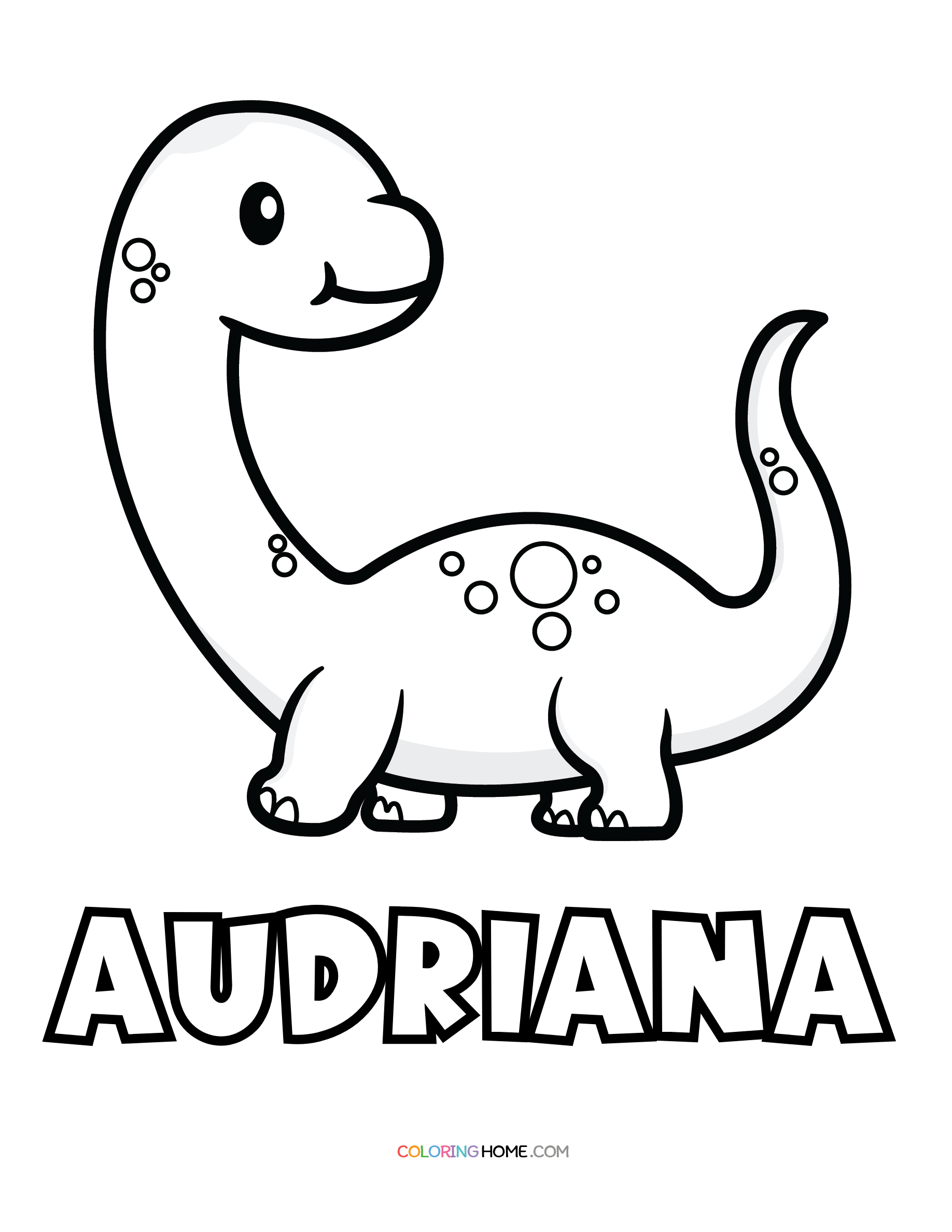 Audriana dinosaur coloring page