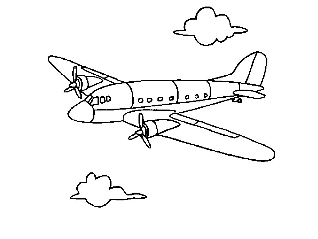 Coloring pages of airplanes | www.bloomscenter.com