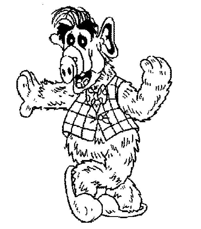 Free ALF Coloring Pages From the Eighties