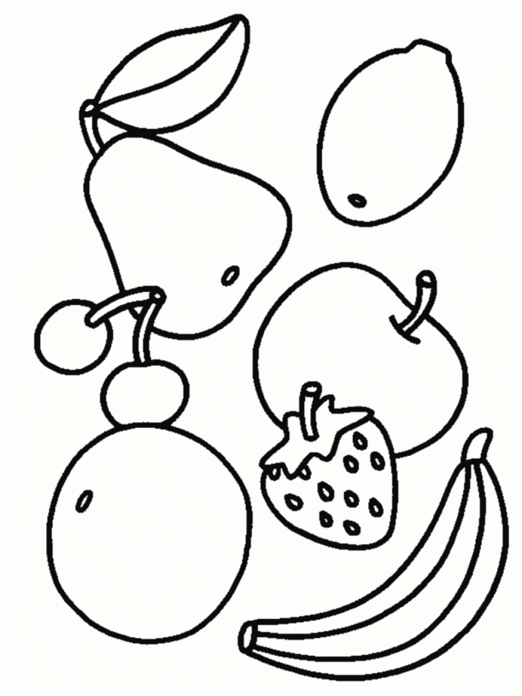 Printable Fruits Coloring Pages For Kids Printable Coloring Sheets ...