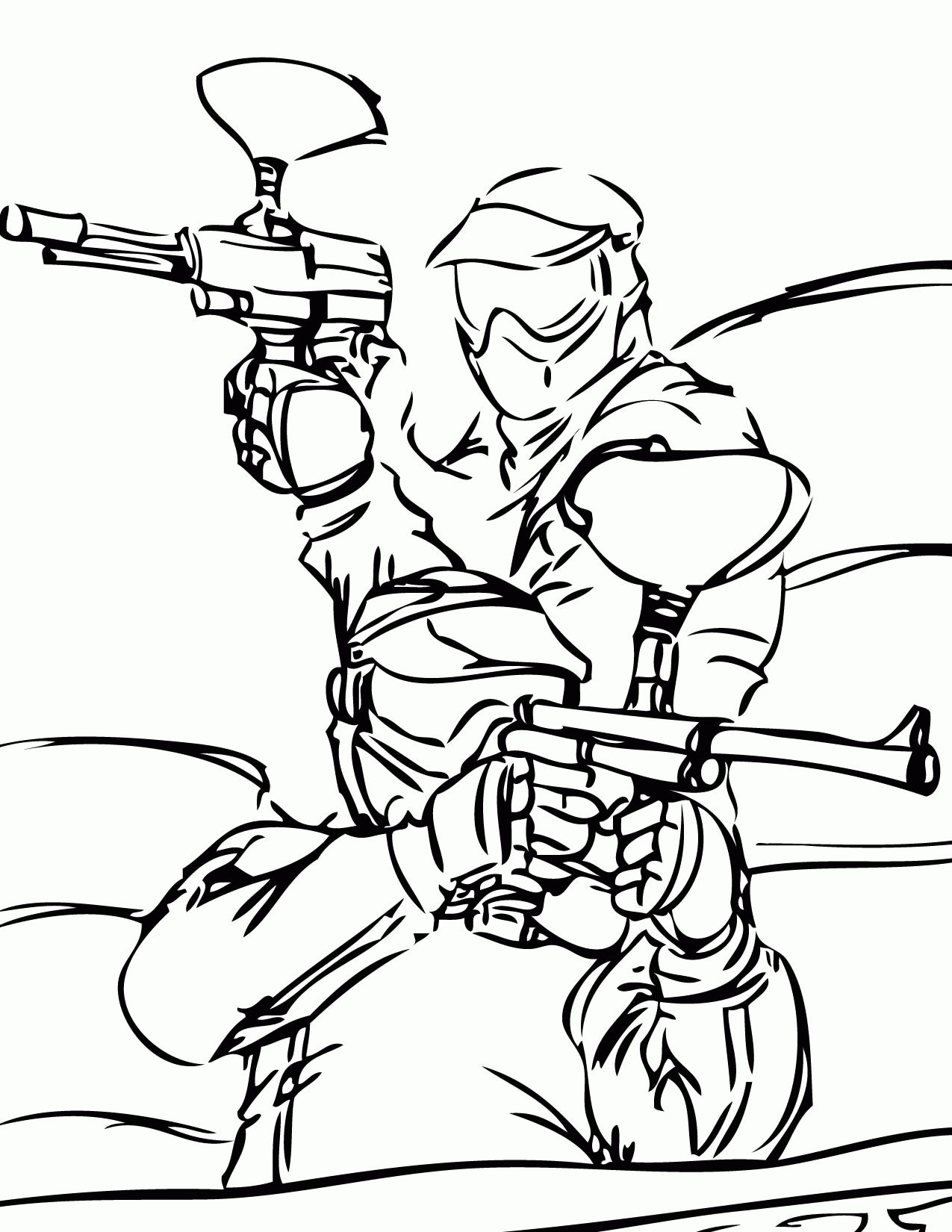 Paintball Coloring Page - Handipoints