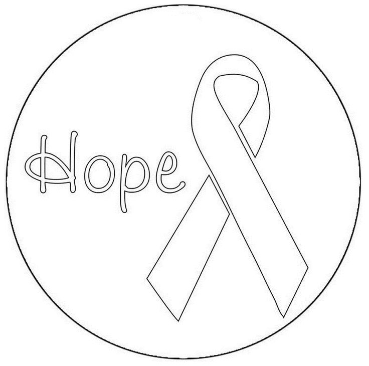 Pink Ribbon Coloring Page