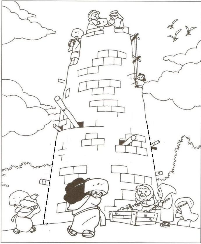 Bible: Tower of Babel Coloring Page