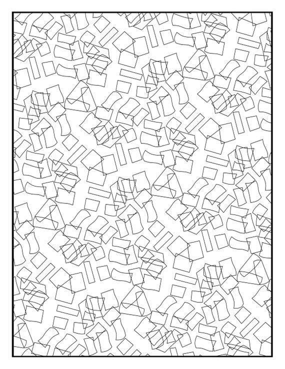 Coloring Page Geometric Squares Rectangles Repeating Pattern - Etsy