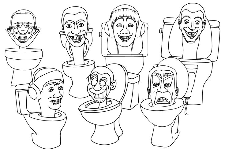 Skibidi Toilet Coloring Page - Free ...