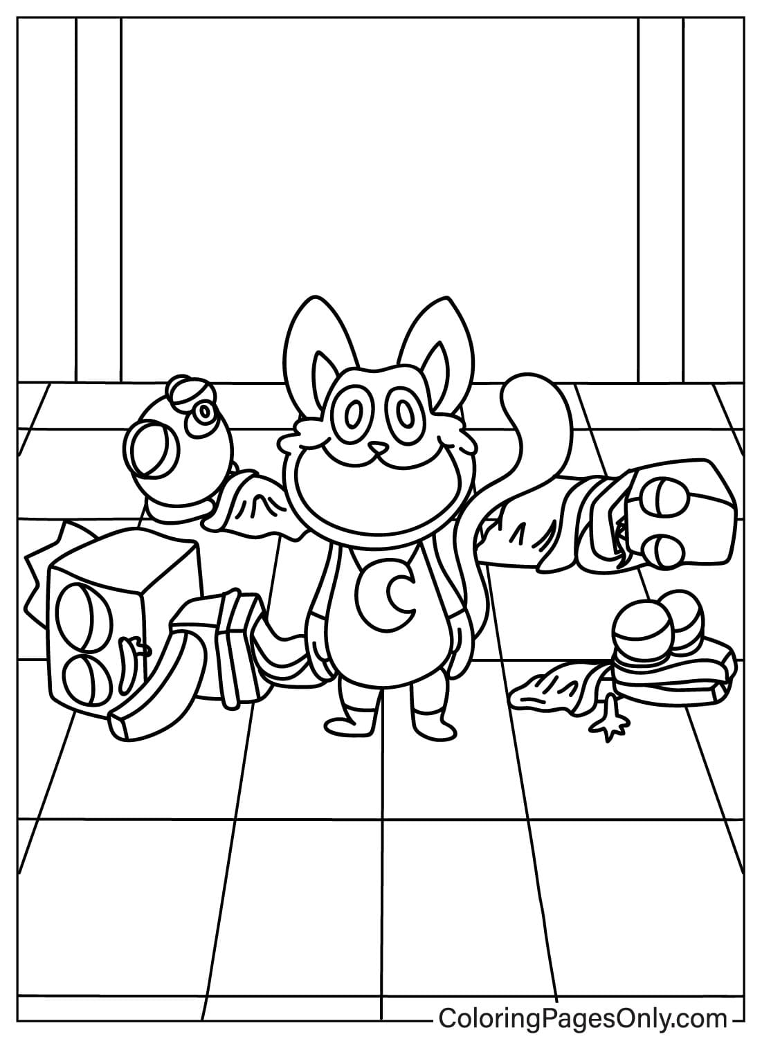 Smiling Critters Coloring Page to Print ...